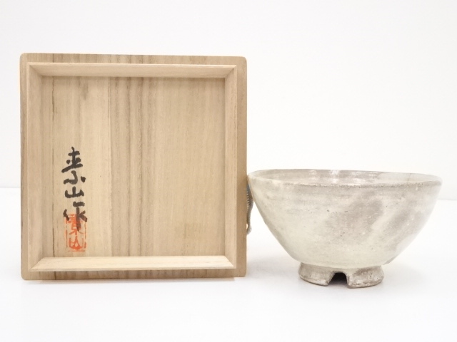 素山造　粉引茶碗（共箱）